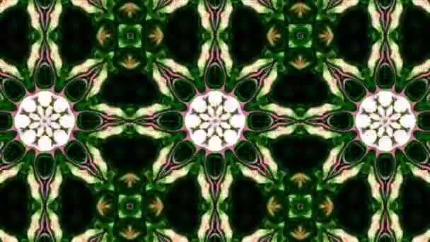 Abstract Symmetric Geometric Stars Shapes Kaleidoscope — Stock Video