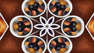 Soyut kahvaltı Kaleidoscope