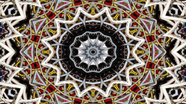 Soyut kablolar elektrik telleri simetrik desen süs dekoratif Kaleidoscope hareketi geometrik daire ve yıldız şekiller