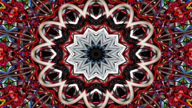 Soyut kablolar elektrik telleri simetrik desen süs dekoratif Kaleidoscope hareketi geometrik daire ve yıldız şekiller