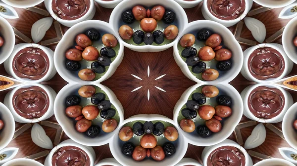 Abstraktes Frühstückskaleidoskop — Stockfoto