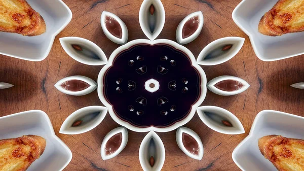 Soyut kahvaltı Kaleidoscope — Stok fotoğraf