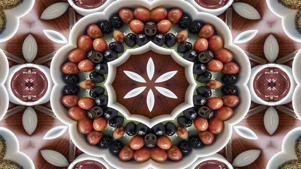 Abstract Breakfast Kaleidoscope — Stock Photo, Image