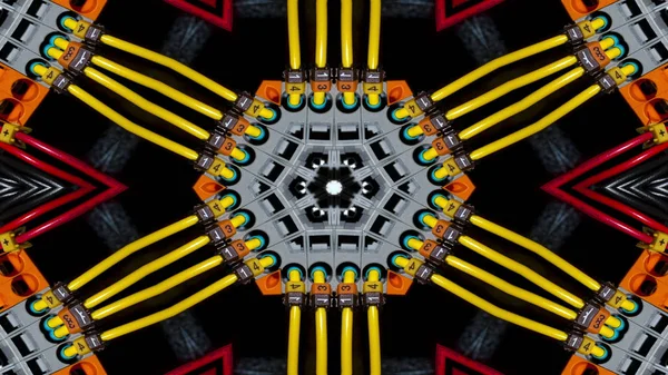 Kabely elektrické dráty kaleidoskop — Stock fotografie