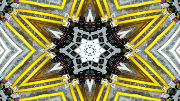 Αφηρημένη Καλώδια Ηλεκτρικά Σύρματα Συμμετρικό Μοτίβο Διακοσμητικά Διακοσμητικά Καλειδοσκόπιο Κίνημα — Φωτογραφία Αρχείου