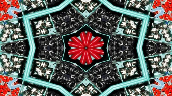 Kabely elektrické dráty kaleidoskop — Stock fotografie