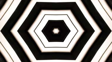 soyut renkli hipnotik simetrik desen süslemeli kaleydoskop hareketi geometrik çember ve yıldız şekilleri