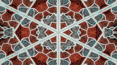 Renkli hipnotik simetrik Kaleidoscope