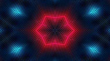 Renkli hipnotik simetrik Kaleidoscope