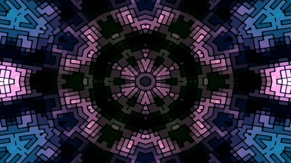 Kleurrijke hypnotische symmetrische Caleidoscoop — Stockfoto