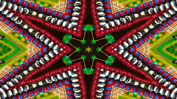 Colorful Hypnotic  Symmetric Kaleidoscope — Stock Photo, Image