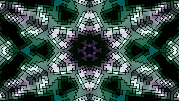 Buntes hypnotisches symmetrisches Kaleidoskop — Stockfoto