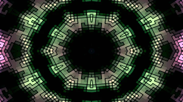 Színes hipnotikus szimmetrikus Kaleidoszkóp — Stock Fotó