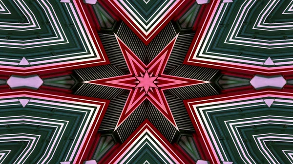 Färgglada hypnotiska symmetriska Kalejdoskop — Stockfoto