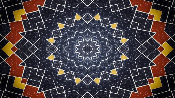 Buntes hypnotisches symmetrisches Kaleidoskop — Stockfoto
