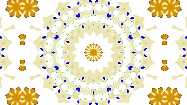 Abstrakte Bunte Hypnotische Symmetrische Muster Ornamentale Dekorative Kaleidoskop Bewegung Geometrischer — Stockfoto