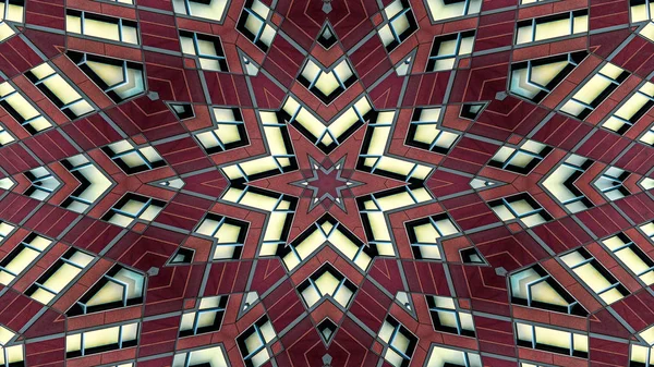 Abstract Colorful Hypnotic Symmetric Pattern Ornamental Decorative Kaleidoscope Movement Geometric — Stock Photo, Image