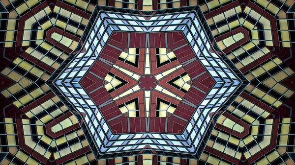 Colorful Hypnotic  Symmetric Kaleidoscope — Stock Photo, Image