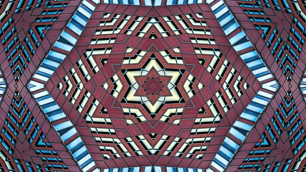 Barevné hypnotický symetrický kaleidoskop — Stock fotografie