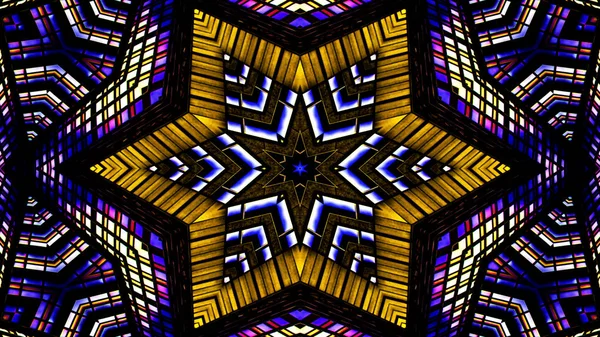 Színes hipnotikus szimmetrikus Kaleidoszkóp — Stock Fotó