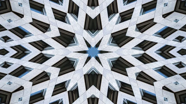 Abstrakte Bunte Hypnotische Symmetrische Muster Ornamentale Dekorative Kaleidoskop Bewegung Geometrischer — Stockfoto