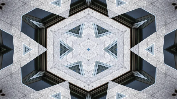 Abstraktní Barevný Hypnotický Symetrický Vzor Ornamentální Dekorativní Kaleidoskop Pohyb Geometrický — Stock fotografie