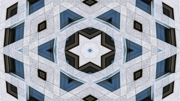 Барвистий гіпнотичний симетричний калейдоскоп — стокове фото