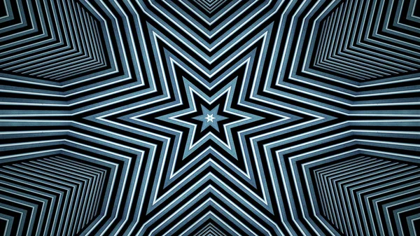 soyut renkli hipnotik simetrik desen süslemeli kaleydoskop hareketi geometrik çember ve yıldız şekilleri