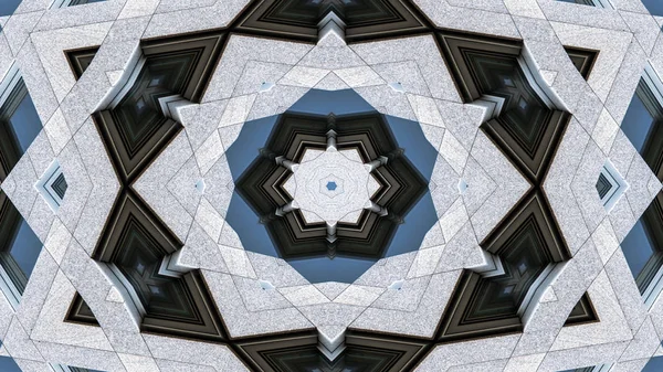 Abstraktní Barevný Hypnotický Symetrický Vzor Ornamentální Dekorativní Kaleidoskop Pohyb Geometrický — Stock fotografie