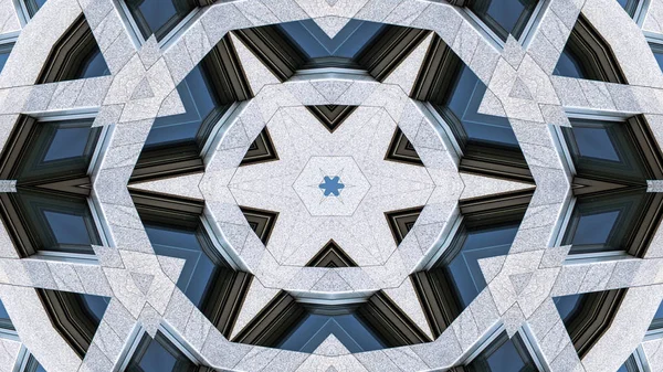 Abstraktní Barevný Hypnotický Symetrický Vzor Ornamentální Dekorativní Kaleidoskop Pohyb Geometrický — Stock fotografie