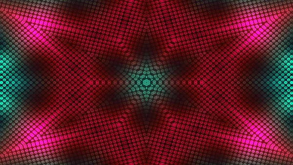 Kaléidoscope symétrique hypnotique coloré — Photo