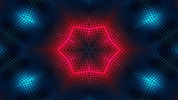 Kaléidoscope symétrique hypnotique coloré — Photo