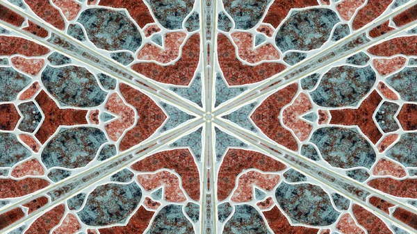 Abstraktní Barevný Hypnotický Symetrický Vzor Ornamentální Dekorativní Kaleidoskop Pohyb Geometrický — Stock fotografie