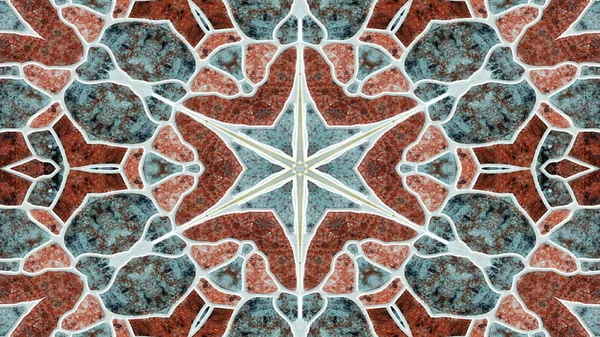 Abstraktní Barevný Hypnotický Symetrický Vzor Ornamentální Dekorativní Kaleidoskop Pohyb Geometrický — Stock fotografie