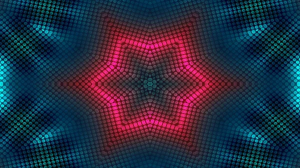 Abstracto Colorido Hipnótico Simétrico Patrón Ornamental Decorativo Caleidoscopio Movimiento Geométrico —  Fotos de Stock