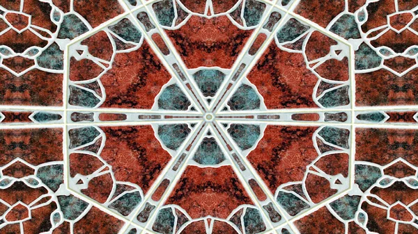 Abstrakte Bunte Hypnotische Symmetrische Muster Ornamentale Dekorative Kaleidoskop Bewegung Geometrischer — Stockfoto