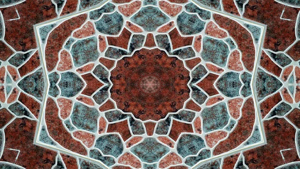 Abstrakte Bunte Hypnotische Symmetrische Muster Ornamentale Dekorative Kaleidoskop Bewegung Geometrischer — Stockfoto