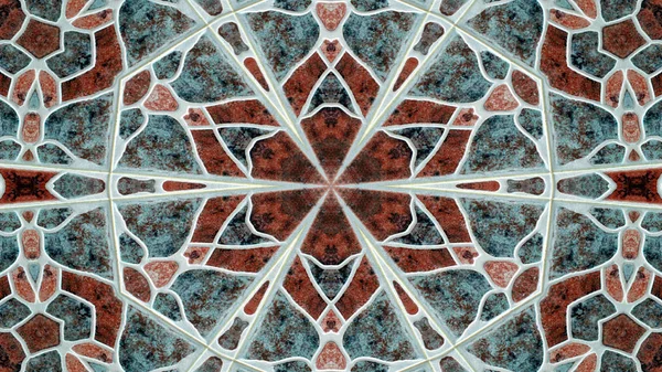 Abstrakte Bunte Hypnotische Symmetrische Muster Ornamentale Dekorative Kaleidoskop Bewegung Geometrischer — Stockfoto