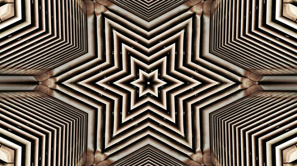 Abstracto Colorido Hipnótico Simétrico Patrón Ornamental Decorativo Caleidoscopio Movimiento Geométrico —  Fotos de Stock