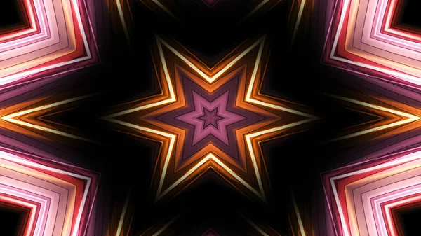 Abstract Colorful Hypnotic Symmetric Pattern Ornamental Decorative Kaleidoscope Movement Geometric — Stock Photo, Image