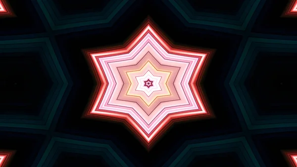 Abstrakte Bunte Hypnotische Symmetrische Muster Ornamentale Dekorative Kaleidoskop Bewegung Geometrischer — Stockfoto