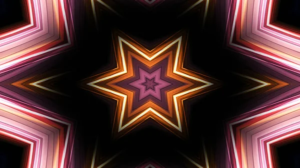 Abstract Colorful Hypnotic Symmetric Pattern Ornamental Decorative Kaleidoscope Movement Geometric — Stock Photo, Image