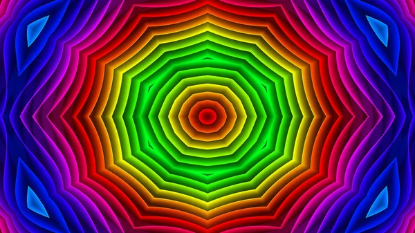 Abstrakte Bunte Hypnotische Symmetrische Muster Ornamentale Dekorative Kaleidoskop Bewegung Geometrischer — Stockfoto