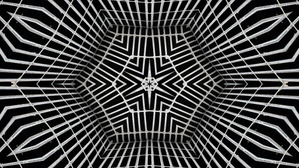 Abstraktní Barevný Hypnotický Symetrický Vzor Ornamentální Dekorativní Kaleidoskop Pohyb Geometrický — Stock fotografie