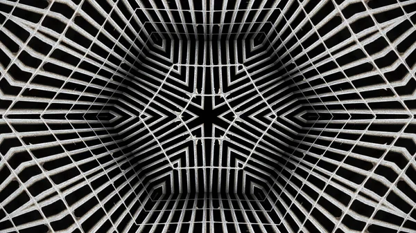 Abstrait Coloré Hypnotique Symétrique Motif Ornemental Décoratif Kaléidoscope Mouvement Géométrique — Photo