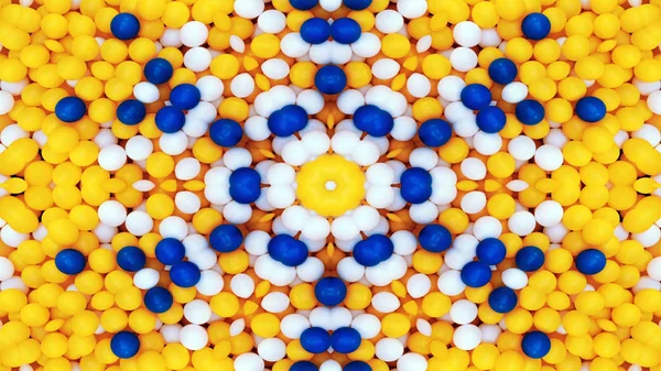 Abstrakte Bunte Hypnotische Symmetrische Muster Ornamentale Dekorative Kaleidoskop Bewegung Geometrischer — Stockfoto