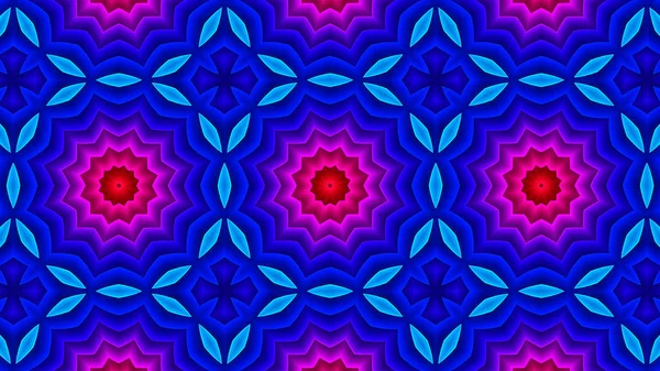 Abstrakte Bunte Hypnotische Symmetrische Muster Ornamentale Dekorative Kaleidoskop Bewegung Geometrischer — Stockfoto