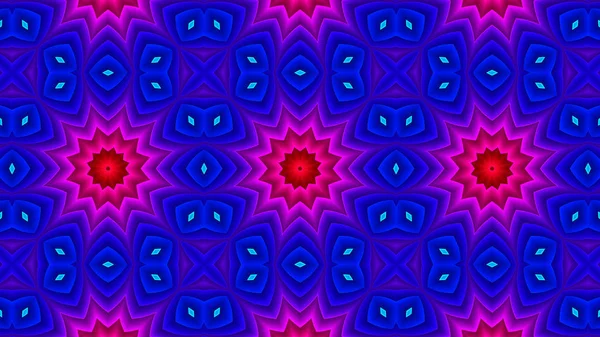 Abstrakte Bunte Hypnotische Symmetrische Muster Ornamentale Dekorative Kaleidoskop Bewegung Geometrischer — Stockfoto