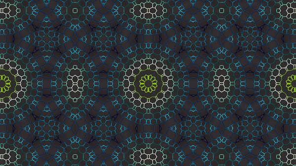 Abstrakte Bunte Hypnotische Symmetrische Muster Ornamentale Dekorative Kaleidoskop Bewegung Geometrischer — Stockfoto