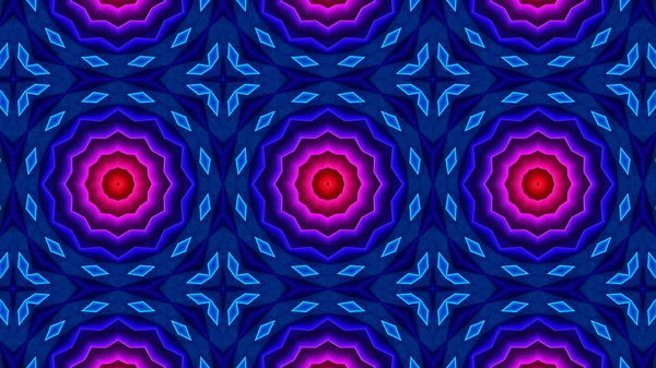 Abstrakte Bunte Hypnotische Symmetrische Muster Ornamentale Dekorative Kaleidoskop Bewegung Geometrischer — Stockfoto